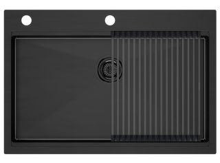 Комплект Paulmark: мойка Vast-Pro 60 и ролл-мат Pro PM707551-GM+R405-GM воронёная сталь Комплект Paulmark: мойка Vast-Pro 60 и ролл-мат Pro PM707551-GM+R405-GM воронёная сталь