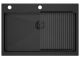 Комплект Paulmark: мойка Vast-Pro 60 и ролл-мат Pro PM707551-GM+R405-GM воронёная сталь