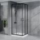 Душевой уголок Azario Vienna AZ-R36-100-MB-CL 100x100 см профиль чёрный матовый стекло прозрачное
