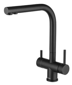 Смеситель для кухни Swedbe Selene Plus 8144B с каналом для подключения фильтра чёрный