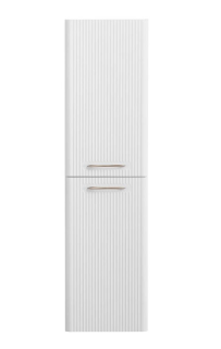 Шкаф-пенал подвесной BelBagno с двумя распашными дверцами с доводчиками, с двумя полками, универсальный, Белый металлик, 400x300x1500, DUE-1500-2A-SC-BM-P белый глянцевый