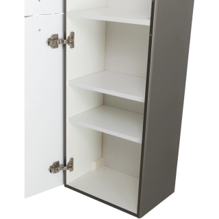 Шкаф-пенал подвесной BelBagno с двумя распашными дверцами с доводчиками, с двумя полками, универсальный ,Оружейная сталь, 400x300x1500, DUE-1500-2A-SC-GM-P оружейная сталь