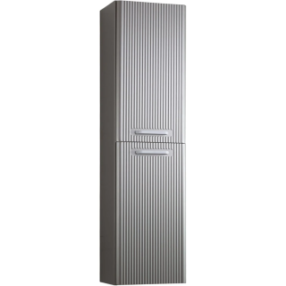 Шкаф-пенал подвесной BelBagno с двумя распашными дверцами с доводчиками, с двумя полками, универсальный, Сатин, 400x300x1500, DUE-1500-2A-SC-SAT-P