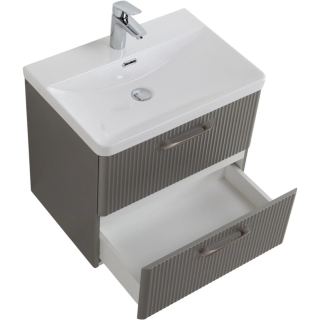База под раковину BelBagno подвесная с двумя выкатными ящиками, 506x423x500, DUE-500-2C-SO-SAT-P сатин