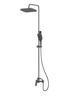 Душевая стойка BelBagno со смесителем, оружейная сталь DUE-DOCM-GM