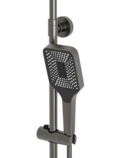 Душевая стойка BelBagno со смесителем, оружейная сталь DUE-DOCM-GM