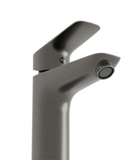 Смеситель BelBagno для раковины без донного клапана, оружейная сталь DUE-LVM-GM-W0