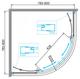 Душевой уголок BelBagno DUE 80x80см хром DUE-R-2-80-C-Cr