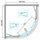 Душевой уголок BelBagno DUE 90x90см хром DUE-R-2-90-P-Cr
