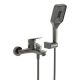 Смеситель BelBagno для ванны и душа в комплекте с ручным душем, шлангом и держателем, оружейная сталь DUE-VASM-GM