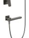 Смеситель BelBagno встраиваемый, верхний душ, ручной душ со шлангом, штуцер с держателем), оруж.сталь DUE-VDSET-GM