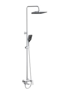 Душевая стойка BelBagno со смесителем и изливом, хром DUE-VSCM-CRM