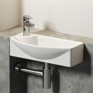 Подвесная раковина Ceramica Nova Element CN6038R 46см отверстие под смеситель слева белый Подвесная раковина Ceramica Nova Element CN6038R 46см отверстие под смеситель слева белый