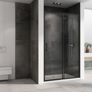 Душевая дверь ABBER Schwarzer Diamant AG30110B5 110 см профиль чёрный стекло прозрачное