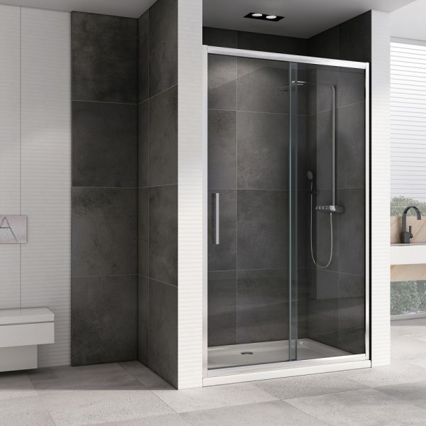 Душевая дверь ABBER Schwarzer Diamant AG30140H 140см хром