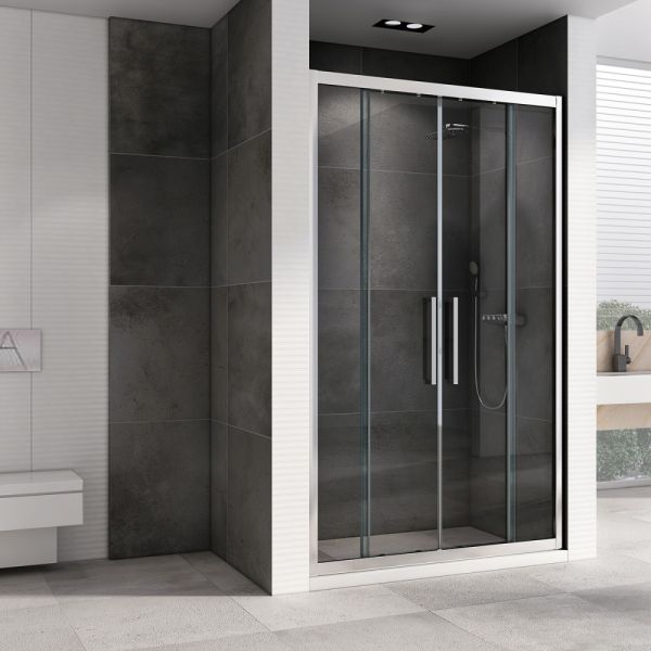 Душевая дверь ABBER Schwarzer Diamant 150см хром AG33150H