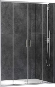 Душевая дверь ABBER Schwarzer Diamant 150см хром AG33150