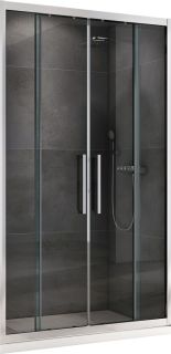 Душевая дверь ABBER Schwarzer Diamant AG33180H 180 см профиль хром стекло прозрачное