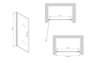 Душевая дверь ABBER Sonnenstrand AG04060M 60 см профиль хром стекло матовое