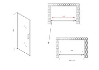 Душевая дверь ABBER Sonnenstrand AG04100M 100 см профиль хром стекло матовое