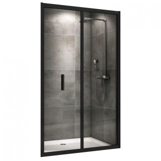 Душевая дверь ABBER Sonnenstrand AG07100B 100 см профиль чёрный стекло прозрачное