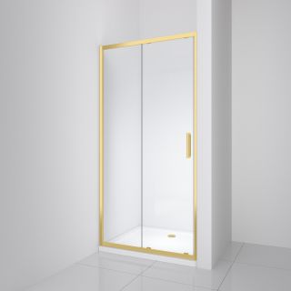 Душевая дверь BelBagno LUCE-BF-1-110-C-ORO золото