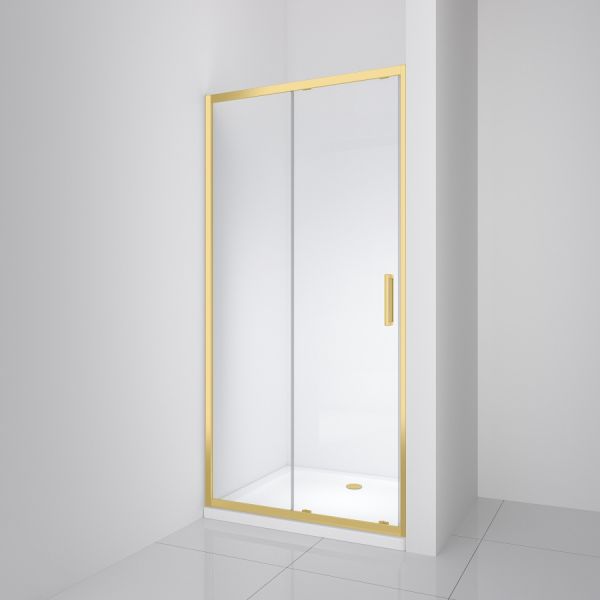 Душевая дверь BelBagno LUCE-BF-1-110-C-ORO золото
