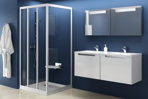Душевая дверь Ravak Supernova ASDP3-100 00VA0102ZG Grape профиль белый