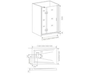 Душевая дверь в нишу Good Door SATURN WTW-140-C-CH-L 140 см левый Душевая дверь в нишу Good Door SATURN WTW-140-C-CH-L 140 см левый