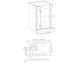 Душевая дверь в нишу Good Door SATURN WTW-140-C-CH-L 140 см левый