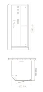 Душевая кабина Orans Diamond 89101LB 100x100