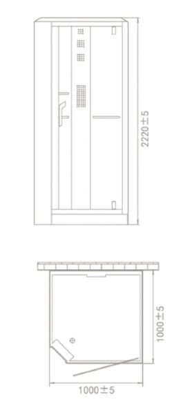 Душевая кабина Orans Diamond 89101RB 100x100