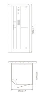 Душевая кабина Orans Diamond 89101RS 100x100