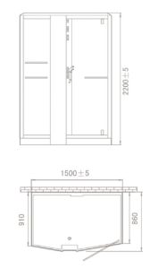 Душевая кабина Orans Diamond 89102LB 150x100