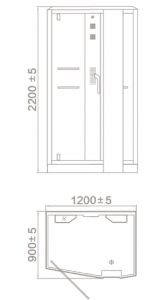 Душевая кабина Orans Diamond 89105LS 120x90