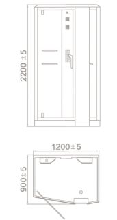 Душевая кабина Orans Diamond 89105LS 120x90