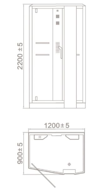 Душевая кабина Orans Diamond 89105RW	120x90