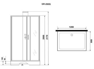 Душевая кабина Grossman Elegans GR252Q 120x80см