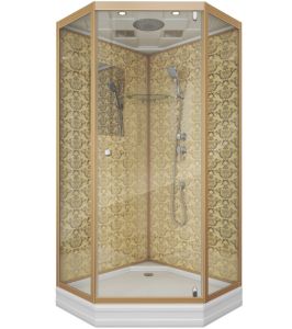 Душевая кабина Niagara Luxe NG-7702DG 100x100 см золото