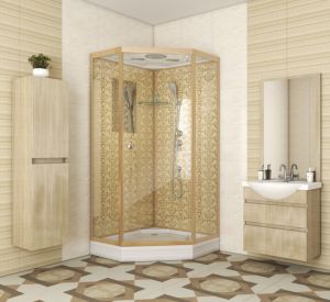 Душевая кабина Niagara Luxe NG-7702DG 100x100 см золото