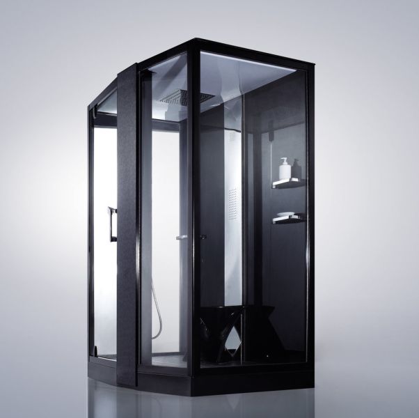 Душевая кабина Orans SR-89102RS 89102RBLH 150x100 см профиль чёрный стекло прозрачное