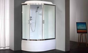 Душевая кабина Royal Bath BK правая стекло матовое 120x80см RB8120BK1-M-CH-R-EL