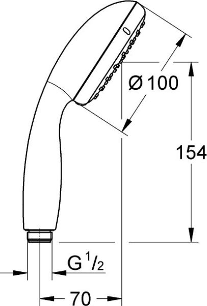 Душевая лейка Grohe Tempesta New 27597001 2 режима
