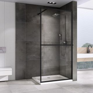 Душевая перегородка ABBER Immer Offen 120см чёрный AG60120B8