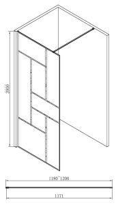 Душевая перегородка ABBER Immer Offen 120см AG63120B