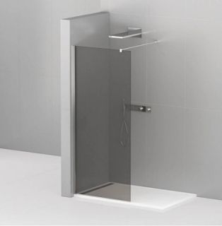 Душевая перегородка Cezares Liberta L-1-86-193-Gr-Cr тонированное стекло, профиль хром