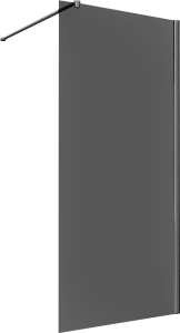 Душевая перегородка Vincea Walk-in VSW-1H120CGGM 120 см, профиль вороненая сталь, стекло тонированное