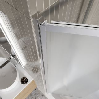 Душевая шторка на ванну BelBagno  LUCE-VF-11-90/145-P-Cr