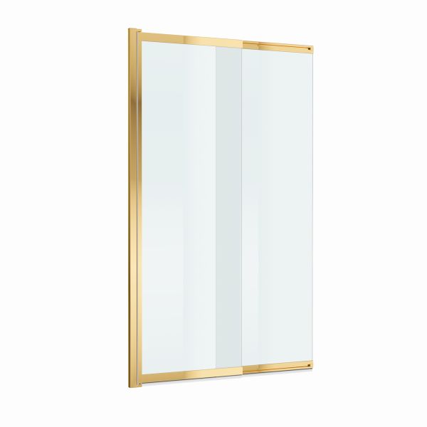 Душевая шторка на ванну BelBagno LUCE-VF-11-100/145-C-ORO золото