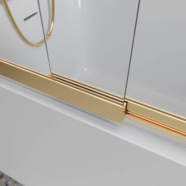Душевая шторка на ванну BelBagno LUCE-VF-11-100/145-C-ORO золото